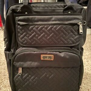 Babbleroo Black Quilted Diaper Bag